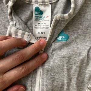 Love to Dream Grey and Teal Swaddle Up Original Baby Sleep Sack